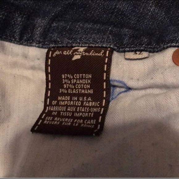 41. 7 FAM A-Pocket Jeans Blue Sz 32 Bootcut - Picture 8 of 9